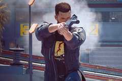 Cyberpunk 2077 V aiming handgun